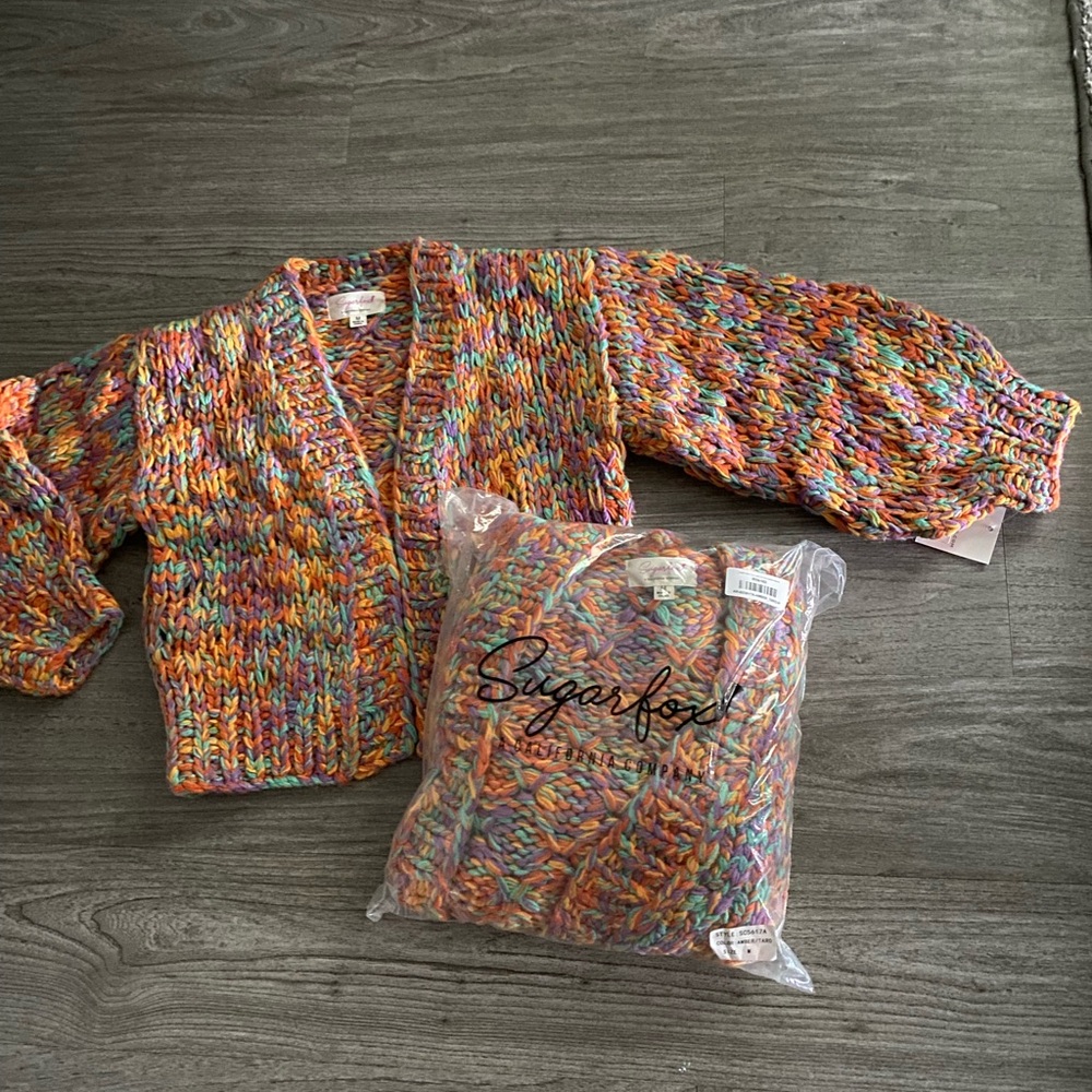 Sugarfox Chunky Knit Open Cardigan NWT